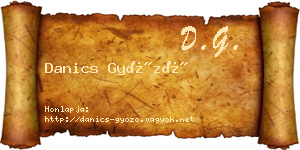 Danics Győző névjegykártya