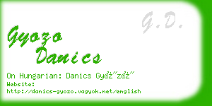 gyozo danics business card